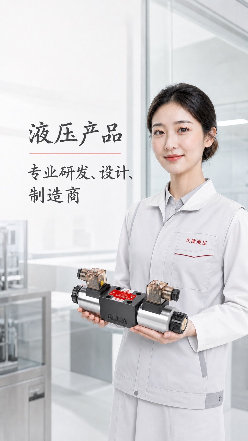 久鼎液压工程师手持4WE10电磁换向阀